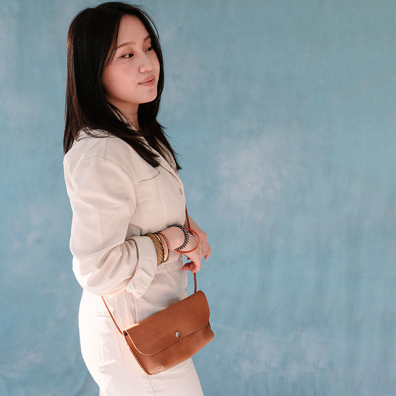 Tasche, Secret Garden, Cognac used look