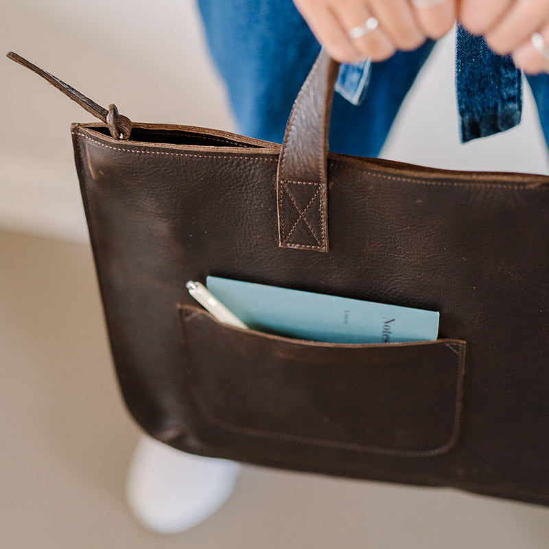 Tasche, Elephant Joke, Dark Brown used look