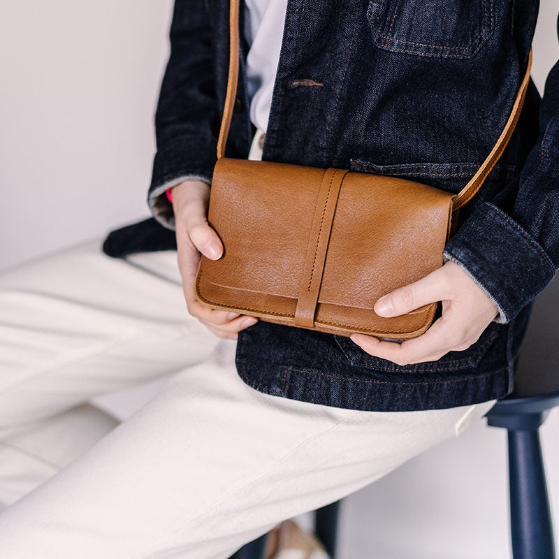 Tasche, Lunch Break, Cognac used look – Keecie NL
