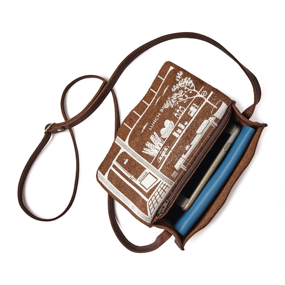 Tasche, Lunch Break, Dark Brown used look