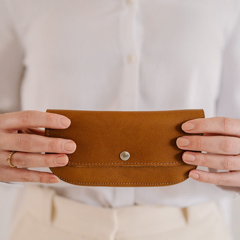 Sonnenbrillenetui, Sunny Greetings, Cognac used look