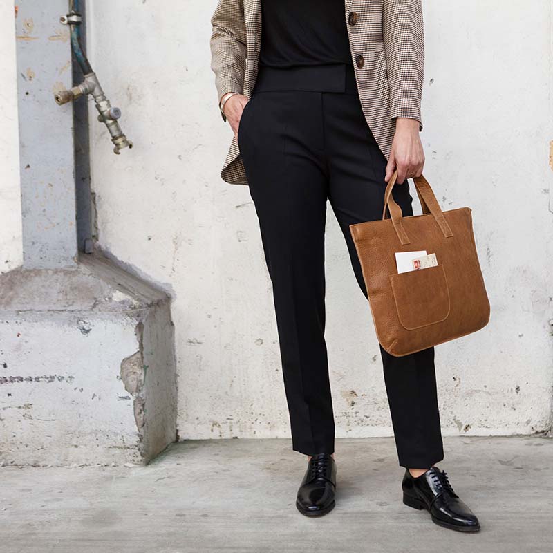 Tasche, Elephant Joke, Cognac used look