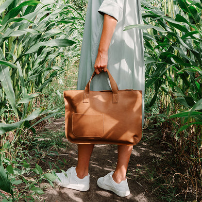 Tasche, Elephant Joke, Cognac used look