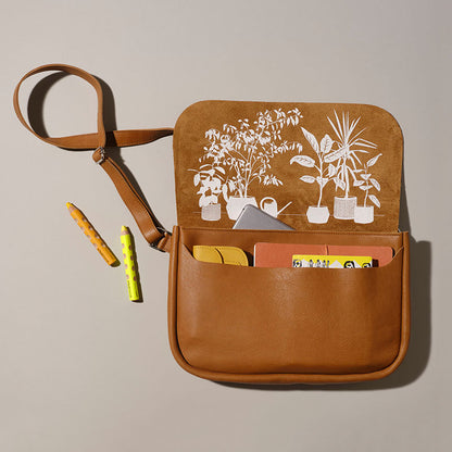 Tasche, Plant Sitter, Cognac used look