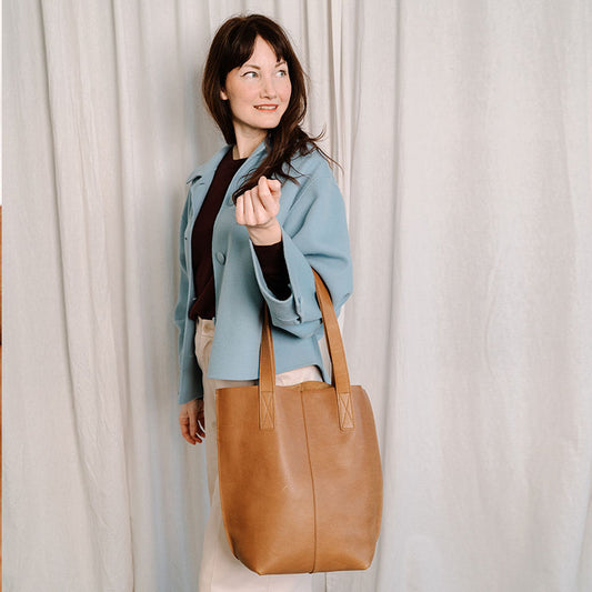 Tasche, Swing It, Cognac used look