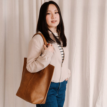 Tasche, Swing It, Cognac used look