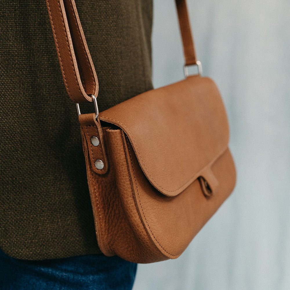 Tasche, Wild Swan, Cognac used look