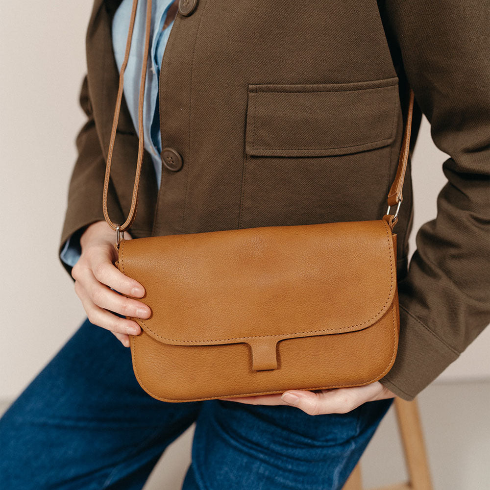 Tasche, Wild Swan, Cognac used look