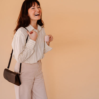 Tasche, Double Up, Dark Brown used look