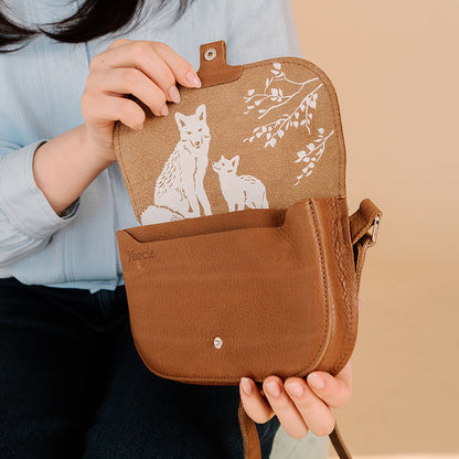 Tasche, Little Fox, Cognac used look