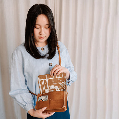 Tasche, Lunch Break, Cognac used look