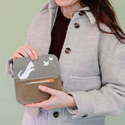 Portemonnaie, Cat Chase Medium, Moss used look