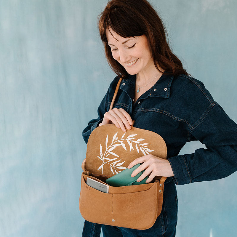 Tasche, Wish Tree, Cognac used look