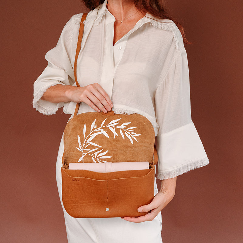 Tasche, Wish Tree, Cognac used look