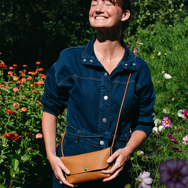 Tasche, Secret Garden, Cognac used look