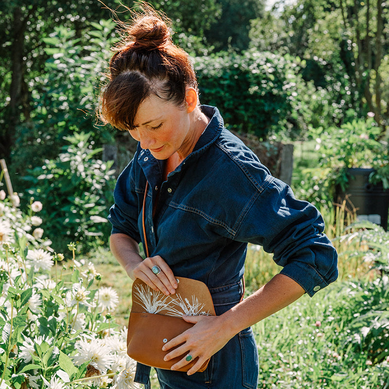 Tasche, Secret Garden, Cognac used look