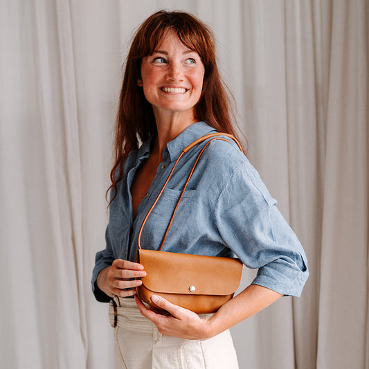 Tasche, Secret Garden, Cognac used look