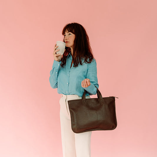 Tasche, Elephant Joke, Dark Brown used look
