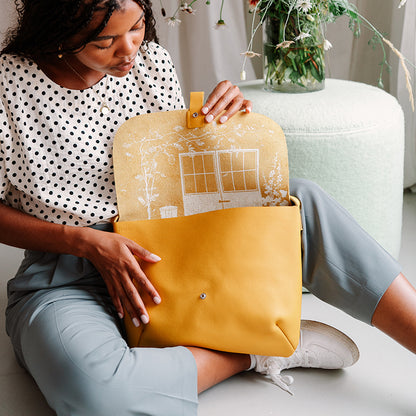 Schultertasche, Back Yard, Yellow
