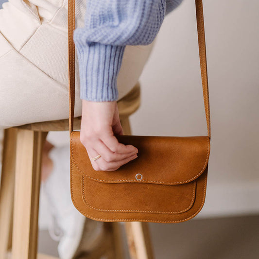 Tasche, Cat Chase, Cognac used look