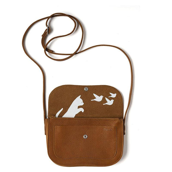 Tasche, Cat Chase, Cognac used look